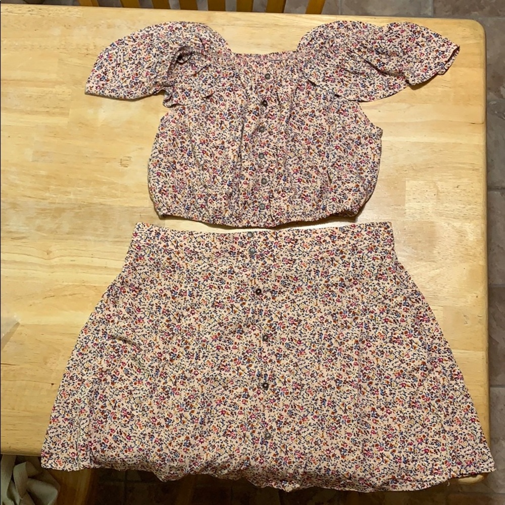 Pink floral 2 piece set